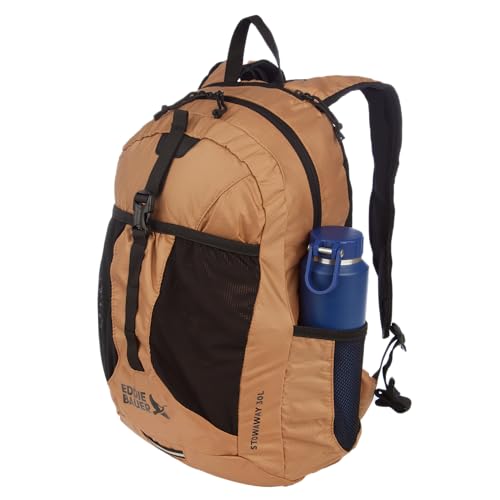 Image of Eddie Bauer Stowaway Packable Backpack | Travel | Outdoor | Lightweight | Foldable | Durable | Ripstop Polyester | 30L - Tobacco