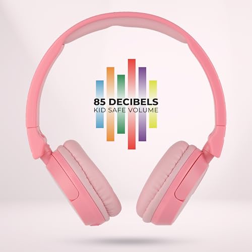 Image of Altec Lansing - Kid Safe 2-in-1 Bluetooth Headphones, Safe Volume Limiting, Foldable Design, Enjoy Audio and Protect Your Child's Hearing (Pink)