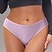 Women's Low-Rise Panties Seamless Breathable No-Show Underwear 2026 Fashion Fitness Briefs for Spring Workout(Purple,Medium)