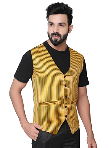 Image of Click One Casual Uniform Striped Waistcoat For Men's