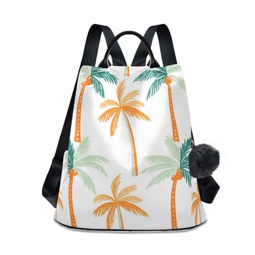 Sac à dos antivol femme Palm Trees orange protégez vos affaires avec style