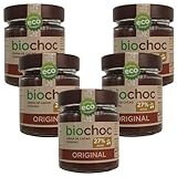 Biochoc - Pack 5 Biochoc Original - Crema de cacao para untar con Aceite de Oliva Virgen Extra Ecológico - Vegana - Sin Gluten - Sin Leche - Sin Grasa de Palma