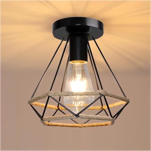 Excerando Deckenlampe Vintage - Hängeleuchte Industrial Lampe, Deckenlampe e27 für Pendelleuchte Esstisch, Hängelampe Wohnzimmer, Deckenleuchte Flur und Schlafzimmerlampe Hängend