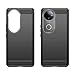 FZZSZS Carbon Fibers Case for Vivo V50 V2427,Black Carbon Fiber Souple Shell Soft Silicone TPU Phone Case Protection Cover for Vivo V50 V2427 (6.77