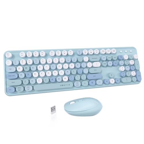 UBOTIE Colorful Computer Wireless Keyboard Mouse...