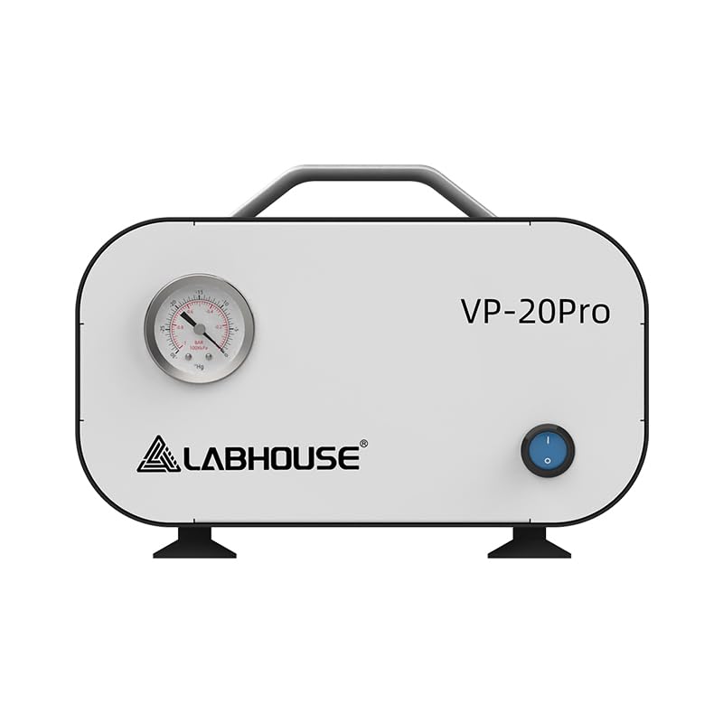 Lab Vacuum Filtration Pump VP-20PRO Negative Pressure Adjustable Diaphragm Oil Free 20L/min W/Rubber Tube for Laboratory