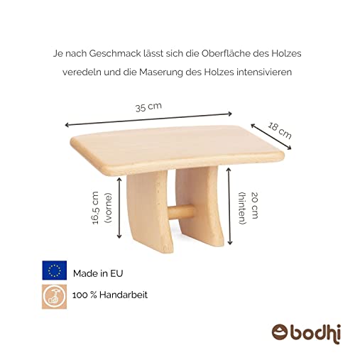 Bodhi Meditatiebank van hout (LHOTSE, geolied beuken) - Afbeelding 3