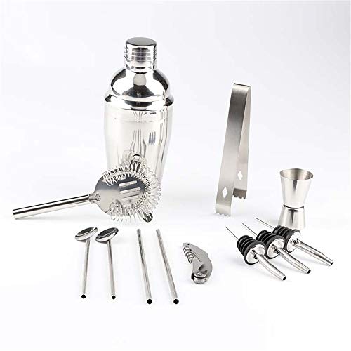 Set de coctelera 12 piezas de acero inoxidable miniatura 3