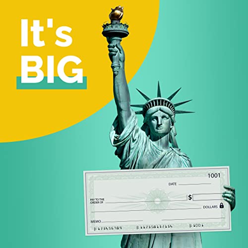Giant Check 36x16" Dry Erase Big Check for Presentations Oversized