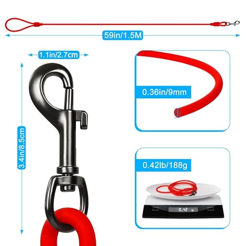 IOKHEIRA Hundeleine - wasserdichte PVC-Hundeführleine, Leicht Zu Reinigen, Mit Robustem Zinklegierungsverschluss Und Komfortablem Griff