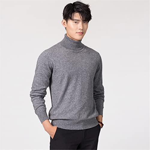 Turtleneck Men Cashmere Cotton Blend Pullover Jumper Autumn Winter Sweater3