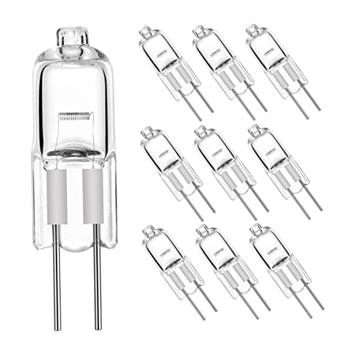 Bombillas Halógeno G4, 10 Pack 20W 12V Bulbos de lámpara de cápsula blanca de 2 pines para iluminación interior