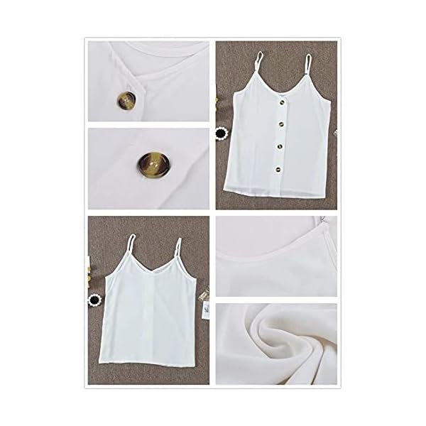 BLENCOT-Womens-Button-Down-V-Neck-Strappy-Tank-Tops-Loose-Casual-Sleeveless-Shirts-Blouses BLENCOT Tank Tops for Women Button-up V Neck Summer Casual Sleeveless Shirts Spaghetti Strap Dressy Tops White S