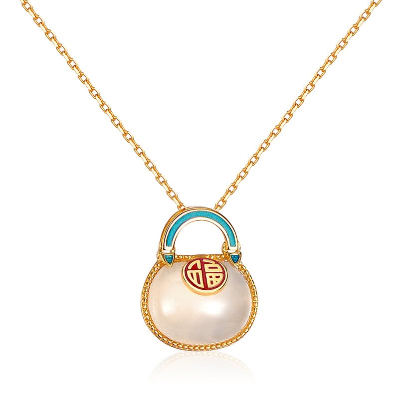 Pendentif jade de vintage unique comme cadeau délicat de prospérité pour femme