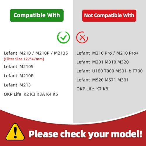 Image of Replacement Parts Compatible for Lefant M210 M210S M210B M213 | for OKP Life K2 K3 K3A K4 K5 Robot Vacuum, 5 * 1.9 Inch for model before 2025, 8 Side Brushes & 8 HEPA Filters