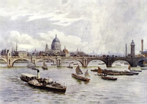 Impression Sur Toile Cathédrale Saint-Paul Peinture Fine Art Alfred Robert Quinton 60x90cm