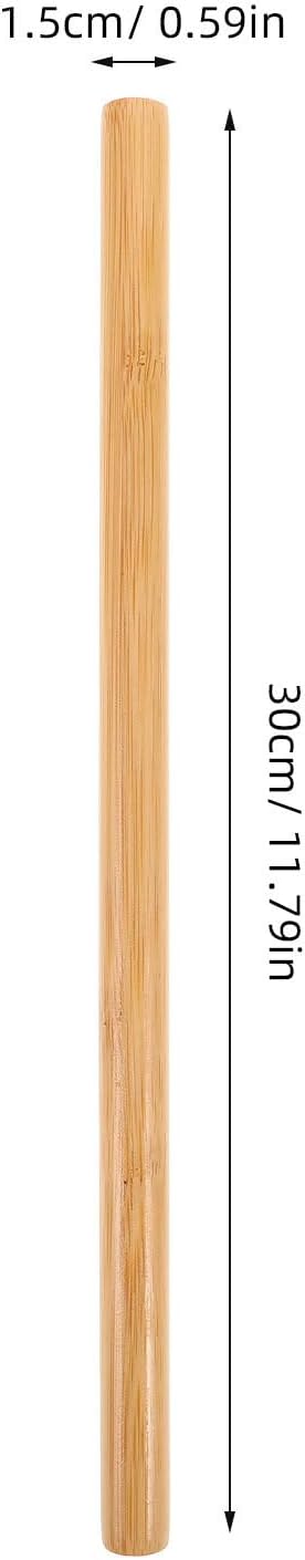 VILLCASE Massage Stick for Back and Shoulder Manual Muscle Roller Wood Stick 30cm X 1.5cm Texture for Full Body Relaxation and Muscle Relief