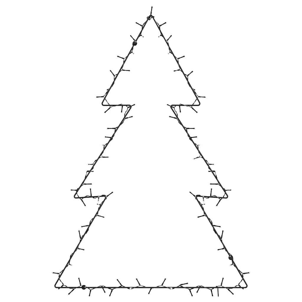 Weihnachtsbeleuchtung Weihnachtsbaum-Silhouette mit 115 LEDs, 63x90 cm Kunststoff, USB betrieben, 8 Lichteffekte, warmweiß, Innenraumdeko für Fenster, Wand, Advent, Festtag, Garten, Balkon