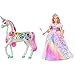 Barbie Unicorno Pettina E Brilla, Accessorio Per Bambole, Giocattolo Per Bambini 3 Anni, Gfh60 & Dreamtopia Principessa Gran Gala, Bambola Con Accessori, Giocattolo Per Bambini 3 Anni, Gfr45
