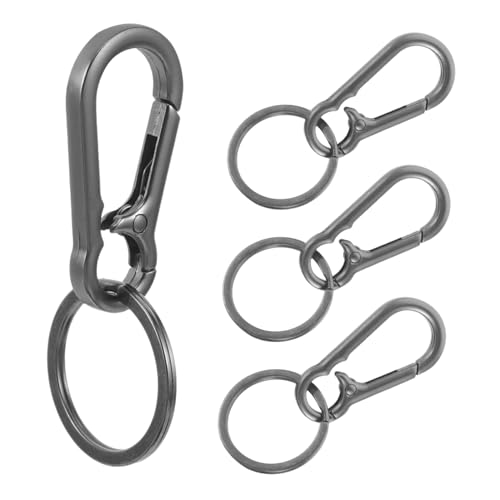 MUELODSIC 4個ミニカラビナ 属製スプリングフック 耐久性スナップバックル キーチェーン用 登山 キャンプ アウトドア用 ウエスト掛け対応