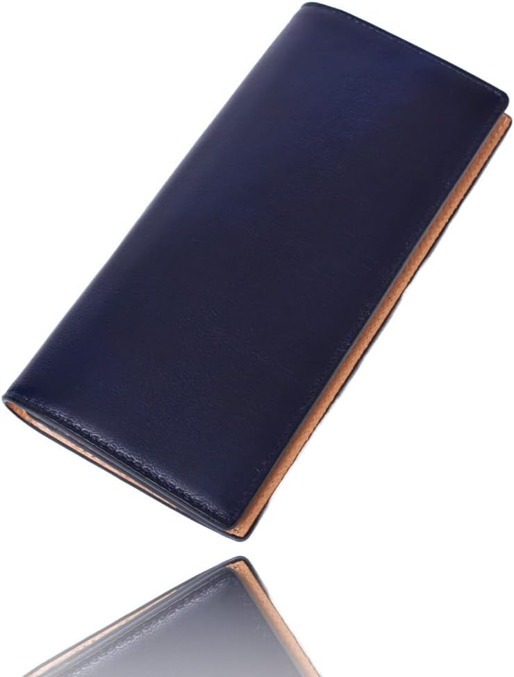 [MGsable] 【訳あり】長財布 メンズ 本革 札入れ 小銭入れ付 薄い ブランド ゴートレザー 山羊 グラデーション ムラ染