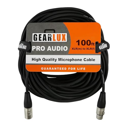 Câble microphone XLR Gearlux symétrique de 30m pour animer vos événements et concerts en grand