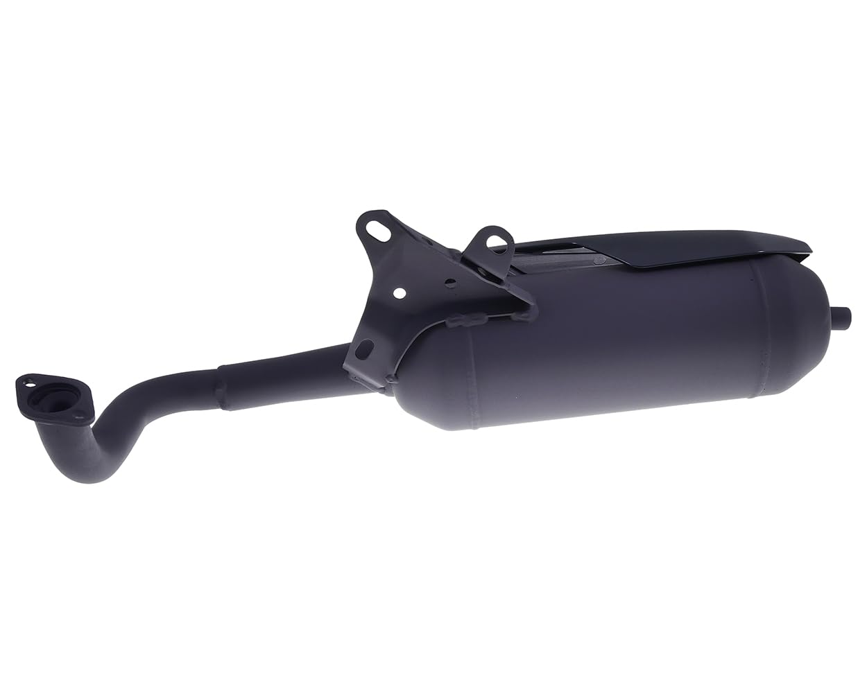 Auspuff TECNIGAS Silent Pro Black kompatibel mit CPI Aragon GP 50 Typ JR45 | Komplette Auspuffanlage, Motortyp China 1E40QMB; kompatibel mit KEEWAY ARN 50 E2, Easy 50 E2; nur mit hinterer Trommelbremse