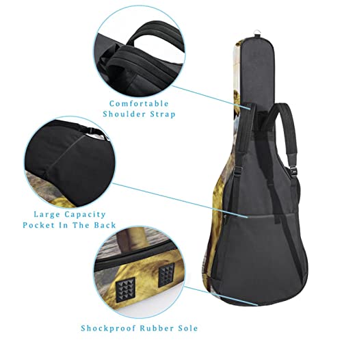 Housse imperméable pour guitare acoustique avec double bandoulière et poche de train à vapeur Locomotive Old… - Les Beatles, Paul McCartney, John Lennon, RIngo Starr, George Harrison Housse imperméable pour guitare acoustique avec double bandoulière et poche de train à vapeur Locomotive Old… – Image 4