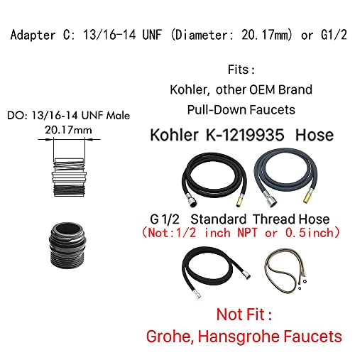 Weirun Replacement Sprayer Pull Out Tap Spray Nozzle Head For Kitchen Sink Pull-Down Faucet, Brushed Nickel #TOP3