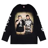 [Jack'n da Box] ラップ Tシャツ アーティストT 長袖 ロンT TDM1926 FTPユニセックス フルカラー 両面プリント 大きいサイズ ブラック 黒T ダンス 衣装 (JP, アルファベット, L, ブラック) [並行輸入品]