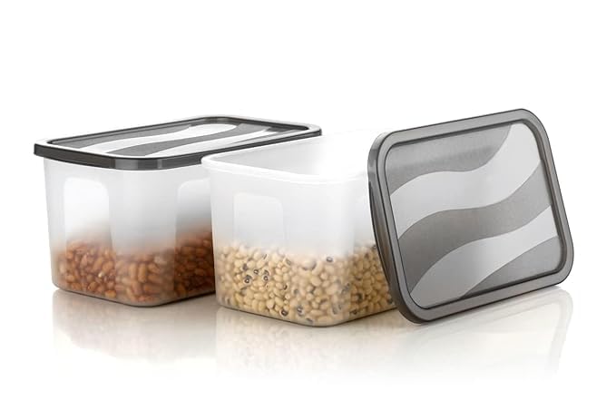 Image of TASMAX Fridge Storage Boxes, Plastic Fridge Containers, Fridge Accessories Items, (LUMI FRIDGE CONTAINER 6SET)