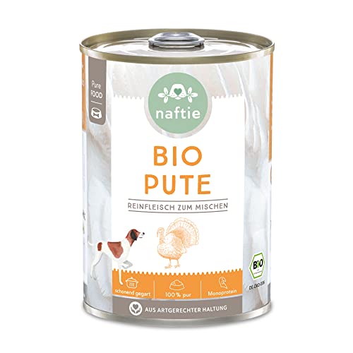 naftie Premium Bio Welpenfutter Starterset - Hundefutter zum Mischen für Welpen - Bio-Reinfleischdosen, Bio-Flocken, Bio-Öl & Nährstoffmix - getreidefrei, glutenfrei