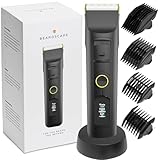 Brio Beardscape V2 Beard Trimmer for Men Professional with Low Friction Ceramic Blade, Cordless Professional Hair Trimmer for Barbers with 4 Hrs of Long Battery Timing, Ideal for Beard & Body (Black)