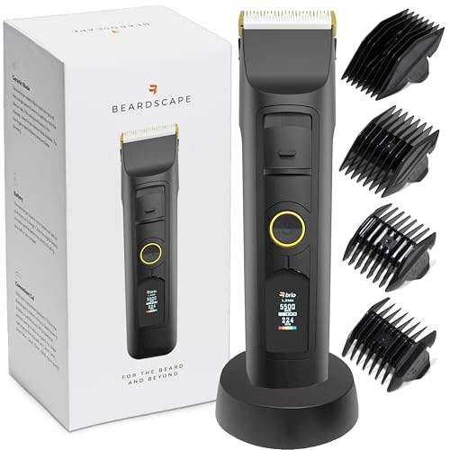 Brio Beardscape V2 Beard Trimmer for Men Professional with Low Friction Ceramic Blade, Cordless...