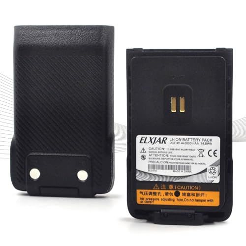hflexgrad (2-Pack) 7.4V 2000mAh Li-ion Replacement Battery Compatible with Hytera BD500 BD505 BD555 BL1506 BL2018 Two Way Radios