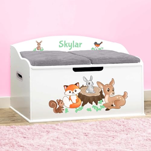 DIBSIES Personalized Creative Wonders Toy Box, Woodland Creatures, 30 x