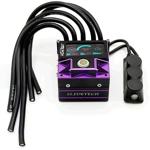 furitek SlideTech 1/10 Sensored ESC with OLED Drift & Stock Racing - Remote Control Car, RC Drift Car 1/10 Sensored Upgrade Electronics with ESC (Midnight Purple (FUR-2650))
