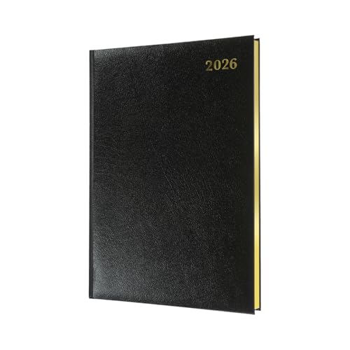 Collins - Management - Quarto 2026 12 Month Calendar Year Planner, Week-to-View with Appointments Diary - Black (QB7.99-25)