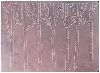 KWELLAM Merry Christmas Tree Forest Plastic Embossing Folders for Card Making Scrapbooking and Other Paper Crafts