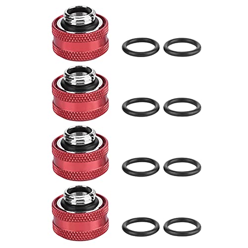 Ausla Raccordo di Compressione per Rigidi con Raffreddamento Ad Acqua, Connettore per per Ottone da 14 Mm di Diametro Esterno, con Anelli di Tenuta, Certificato ROHS, Opzioni (red)
