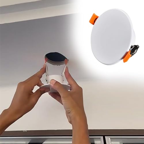 LZMZMQ Botola Ispezione Coprifori Decorativi per Pareti, Piccoli, Rotondi, Sportello di Ispezione Incassato con Clip A Molla, Pannello Porta per Vano di Servizio Bianco(8.5-11cm(3 3/10-4 3/10"))