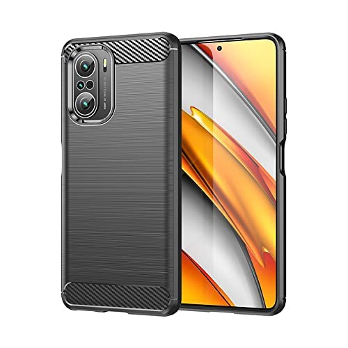 Image of NPRC Hybrid Ultra Slim Protective Case TPU Non-Slip Carbon Fiber Texture Shockproof Case Cover for Redmi 11i - Black