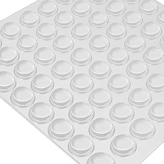 Silicone Bumpers, 128 Pieces Adhesive Furniture Buffer Pads Noise Dampening Anti Scratch for Cabinets, Doors,Drawers and Surface Protection(Cylindrical)
