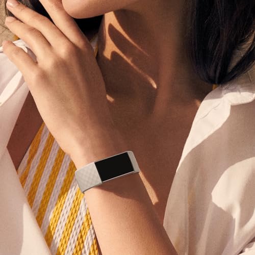 Image of Tobfit Watch Strap Compatible with Fitbit Charge 4 / Fitbit Charge 3 (Watch Not Included), Removable Soft Belts for Charge 4 /3 Wristband, Smartwatch Band for Men Women