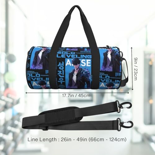 Anime Gym Bag for Women Men - Large Capacity Waterproof Workout Fitness Travel Sports Bags Fashion Street Camping Weekender Expandable Carry On Duffle Bag For Couple (F2)3