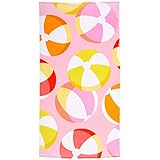 Sun Sprouts 100% Cotton Beach Towel Beach Balls Pattern for Kids & Toddler. Bath, Pool, Camping, Tra