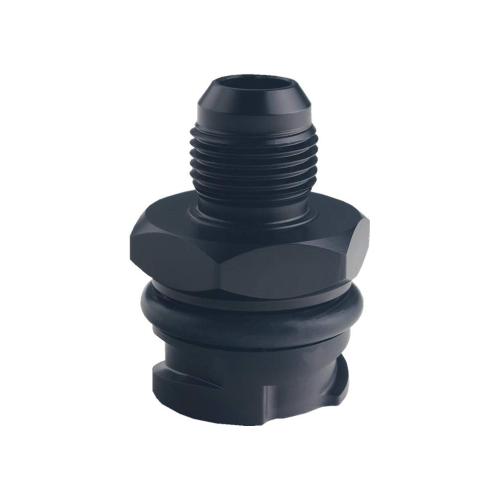 DEWHEL LSX LS1/LS6/LS2/LS3/LS7 Billet Black Valve Cover Oil Cap w/ -10 an Fitting Compatibility