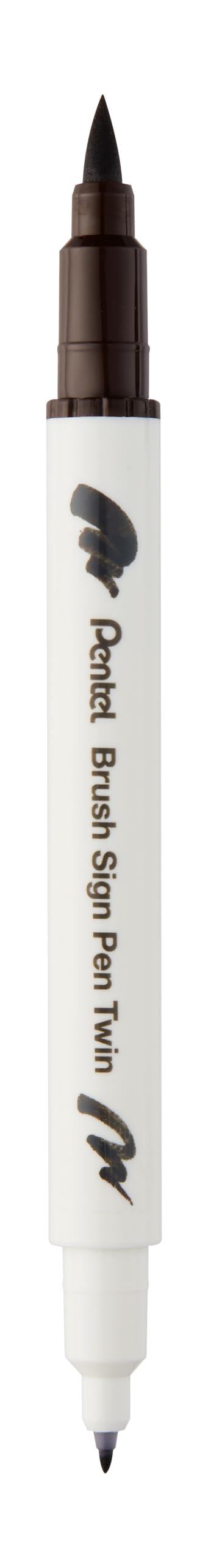 Pentel Brush Sing Pen Twin Çift Taraflı Fırça Uçlu Kalem K.KAHVE