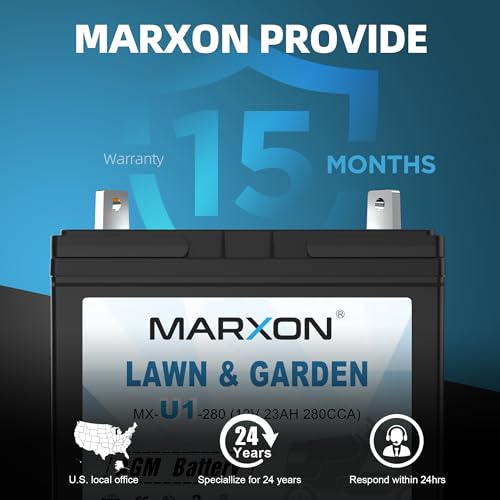 image for MARXON U1 280CCA Riding Lawn Mower Batteries, Garden Tractors Battery 