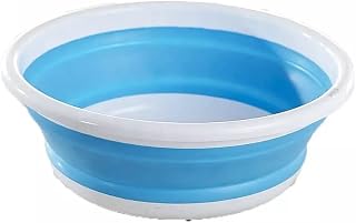 5L Folding Washing Up Bowl, Washbasin, Collapsible Bowl Camping, Round Washing Up Bowl, Perfect Camping/Caravans